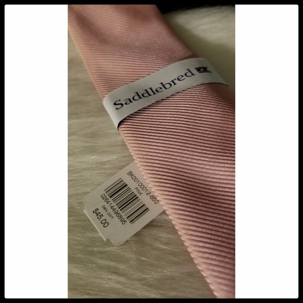 Saddlebred*Pink Ridged Tie - Picture 2 of 4